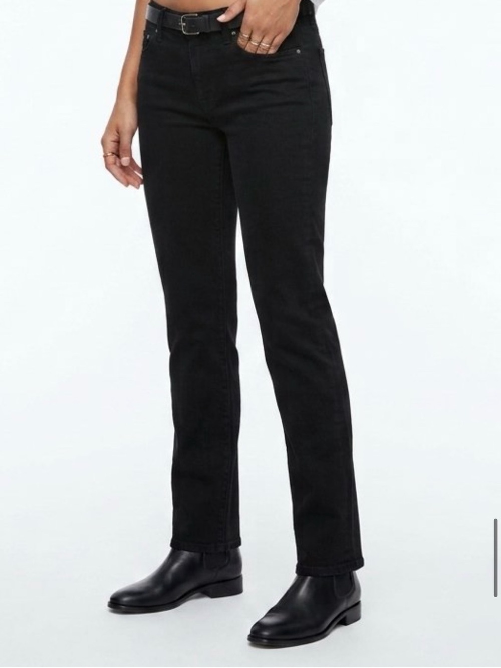VNTG Citizens Of Humanity Black Ava Straight Leg Jeans Low Rise Women Sz-29. FF5
